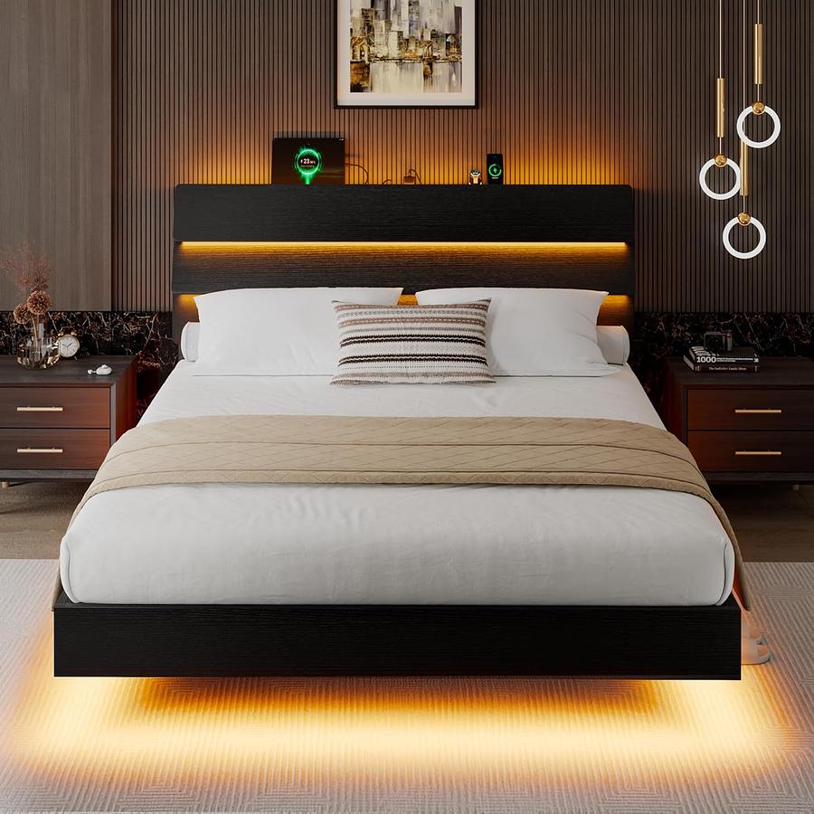 FLOTANTE DE MADERA MACIZA COLOR ROBLE — foto 1