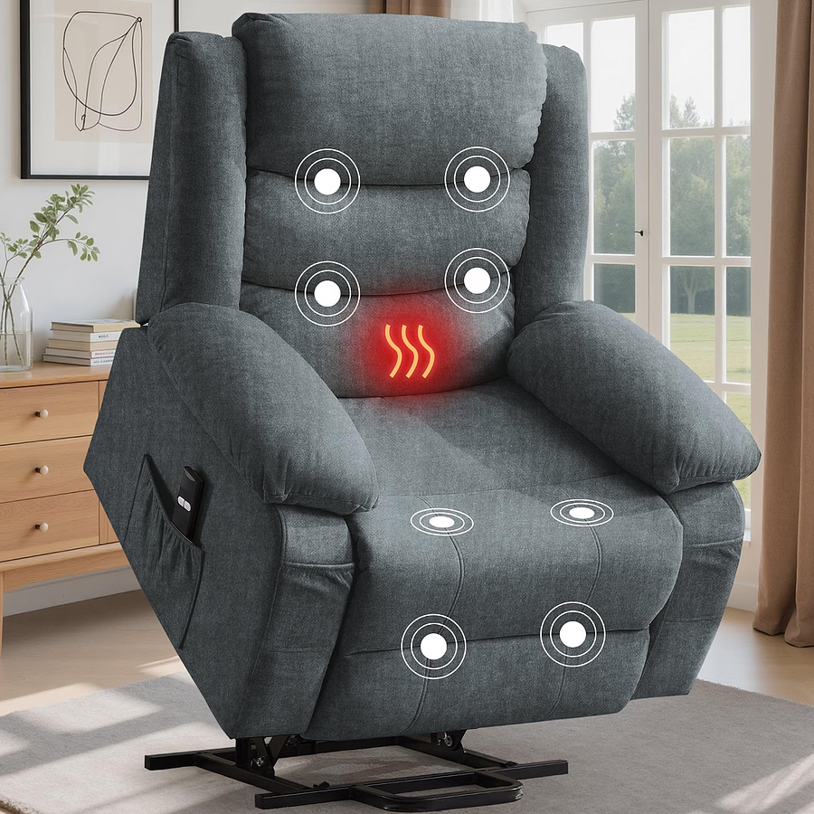 SOFA RECLINABLE ELECTRICO, CON MASAJE Y CALOR, XL — foto 1